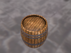 wood barrel 3D Model