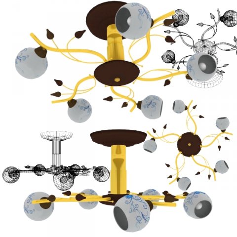 chandelier Modèle 3D .c4d .max .obj .3ds .fbx .stl .blend 