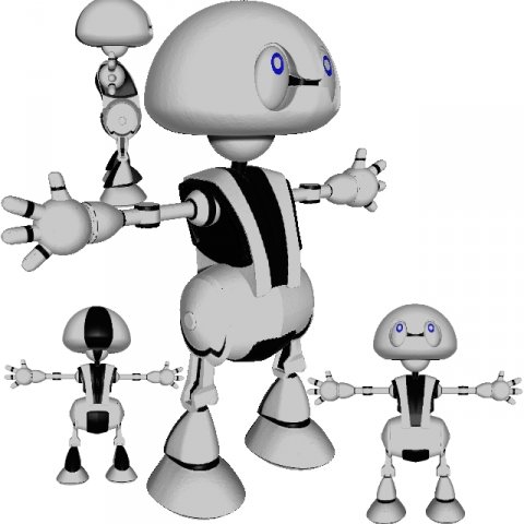 robot roby 3D-Modell .c4d .max .obj .3ds .fbx .stl .blend 