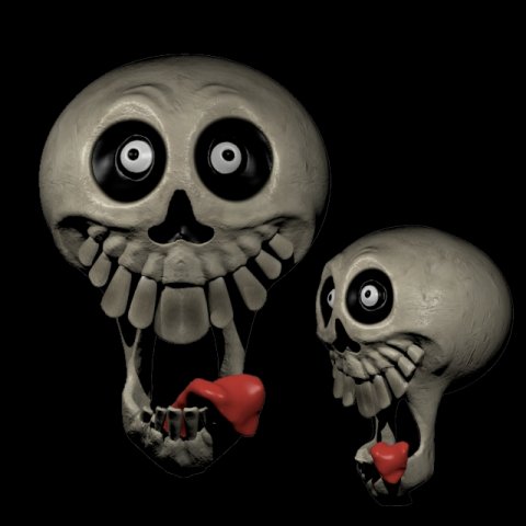 skull Model do druku 3D .c4d .max .obj .3ds .fbx .stl .blend 