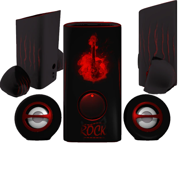 musical speaker rock 3D Model .c4d .max .obj .3ds .fbx .stl .blend