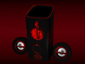 musical speaker rock 3D Model