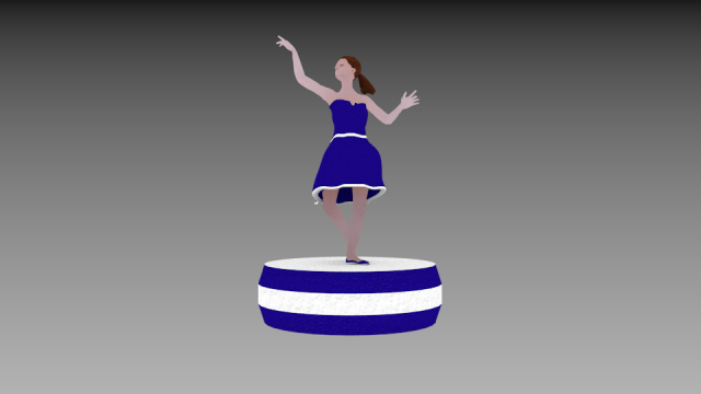 ballerina 3D Принт Модель .c4d .max .obj .3ds .fbx .stl .blend 