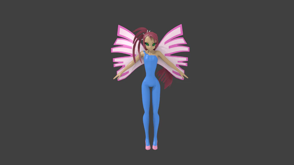 fairy 3D Model .c4d .max .obj .3ds .fbx .stl .blend 