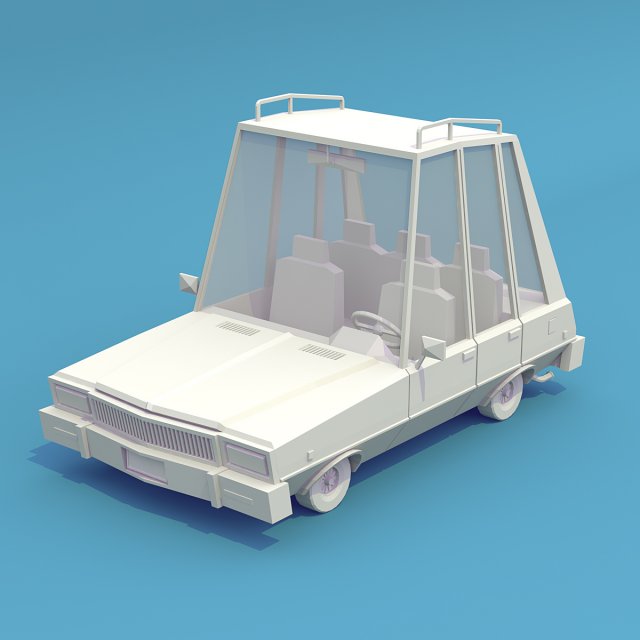 Family car 3D 模型 .c4d .max .obj .3ds .fbx .stl .blend 