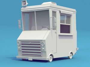 Ice cream truck 3D 모델