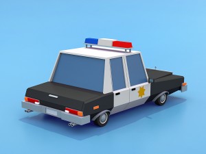 Police car Modello 3D