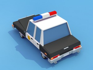 Police car Modello 3D