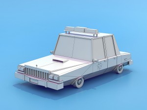 Police car Modello 3D