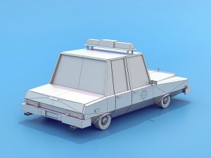 Police car Modello 3D