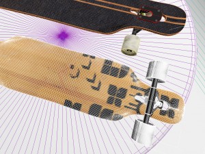realistic longboard 3D मॉडल