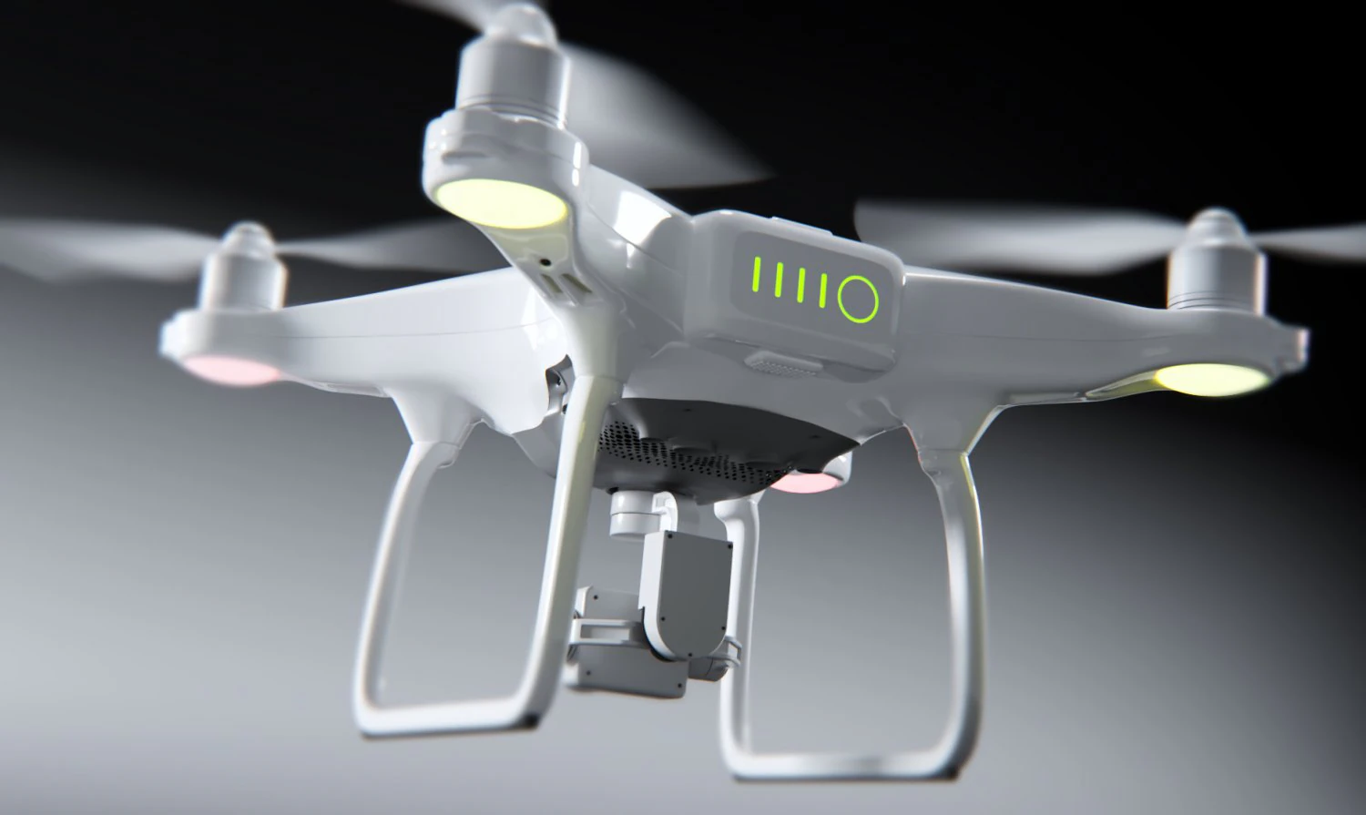 dji phantom 4 quadcopter drone 3D Model .c4d .max .obj .3ds .fbx .stl .blend