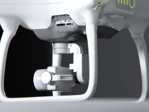dji phantom 4 quadcopter drone Model 3D
