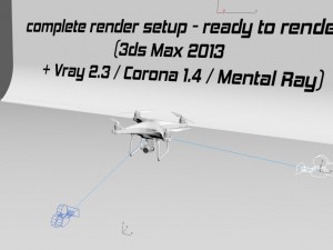 dji phantom 4 quadcopter drone Model 3D