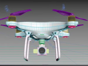 dji phantom 4 quadcopter drone 3D Model