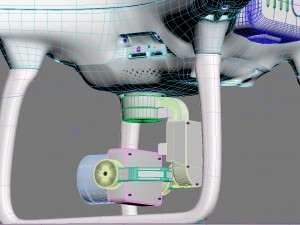 dji phantom 4 quadcopter drone Model 3D