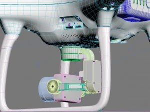 dji phantom 4 quadcopter drone 3D Model