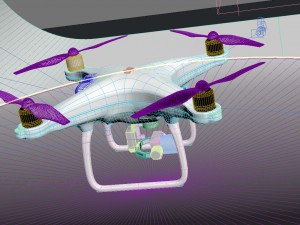 dji phantom 4 quadcopter drone Model 3D
