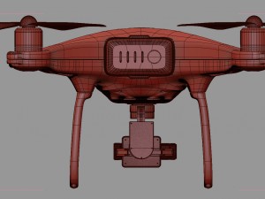 dji phantom 4 quadcopter drone Model 3D