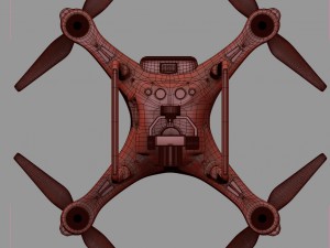 dji phantom 4 quadcopter drone Model 3D