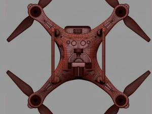dji phantom 4 quadcopter drone 3D Model