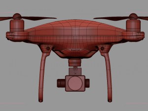 dji phantom 4 quadcopter drone Model 3D