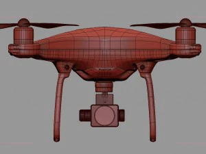 dji phantom 4 quadcopter drone 3D Model
