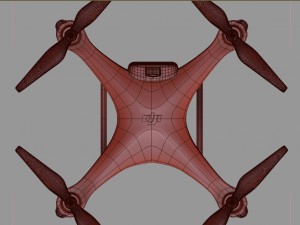 dji phantom 4 quadcopter drone Model 3D