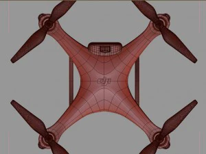 dji phantom 4 quadcopter drone 3D Model