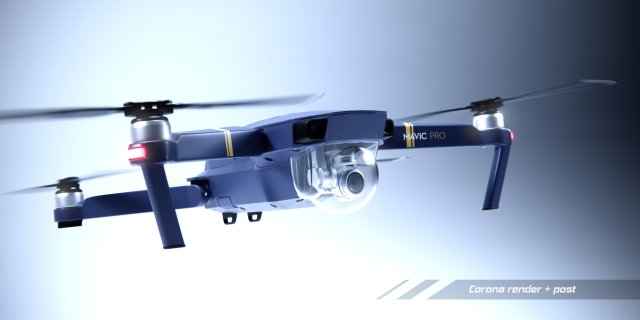 dji mavic pro quadcopter 3D मॉडल .c4d .max .obj .3ds .fbx .stl .blend 