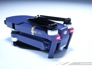 dji mavic pro quadcopter 3D मॉडल