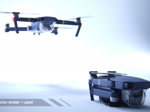 dji mavic pro quadcopter 3D मॉडल