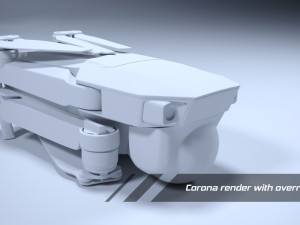 dji mavic pro quadcopter 3D मॉडल