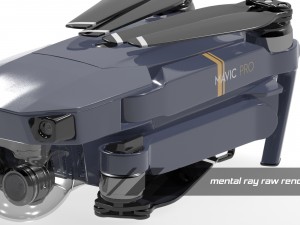dji mavic pro quadcopter 3D मॉडल