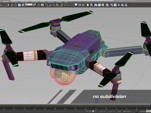 dji mavic pro quadcopter 3D मॉडल