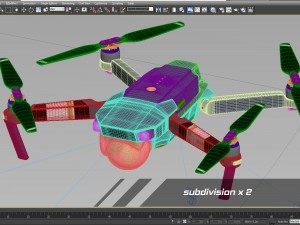 dji mavic pro quadcopter 3D मॉडल