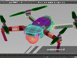 dji mavic pro quadcopter 3D Model