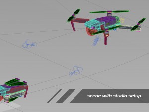 dji mavic pro quadcopter 3D मॉडल