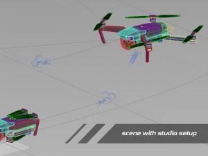 dji mavic pro quadcopter 3D Model