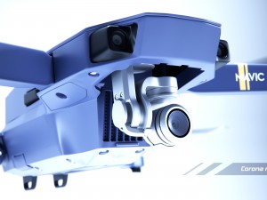 dji mavic pro quadcopter 3D मॉडल