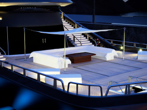 mega yacht complete day and night scenes 3D मॉडल