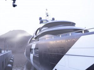 mega yacht complete day and night scenes 3D मॉडल
