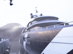 mega yacht complete day and night scenes 3D Model