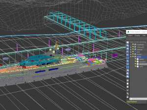 mega yacht complete day and night scenes 3D Model