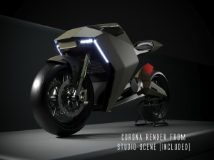 ducati zero electric motorcycle concept Modello 3D