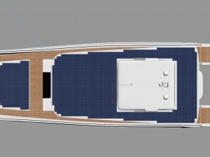 luxury solar catamaran Modello 3D