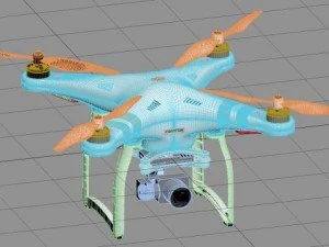 dji phantom3 professional quadcopter 3D Model