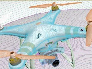 dji phantom3 professional quadcopter 3D Model