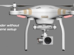 dji phantom3 professional quadcopter Model 3D
