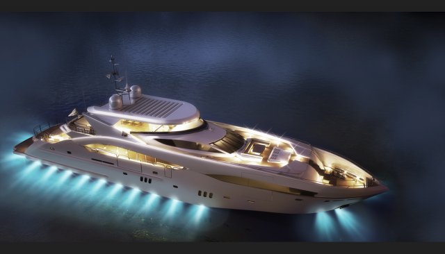 sunseeker predator 130 superyacht 3D Модель .c4d .max .obj .3ds .fbx .stl .blend 